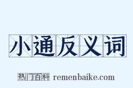 小通反义词是什么意思的图片